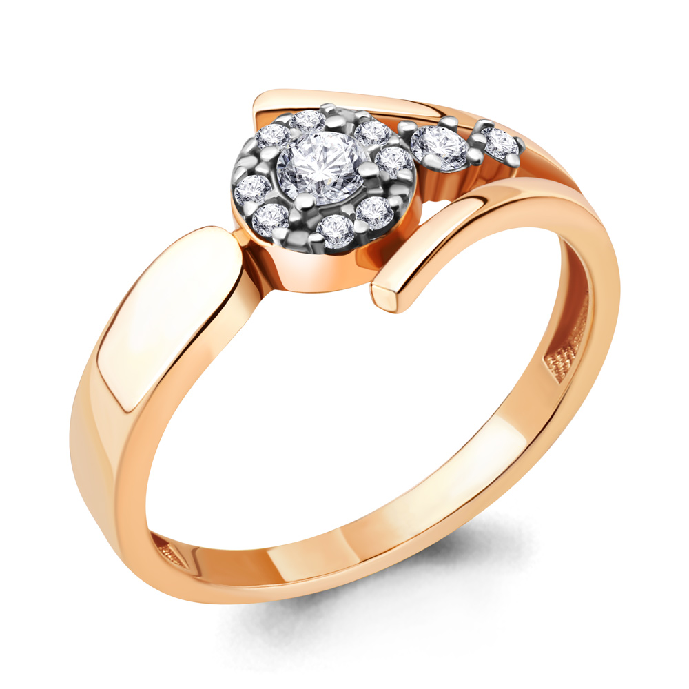 

Кольцо из серебра с фианитом р. , Aquamarine 68821А_925_з, 68821А_925_з