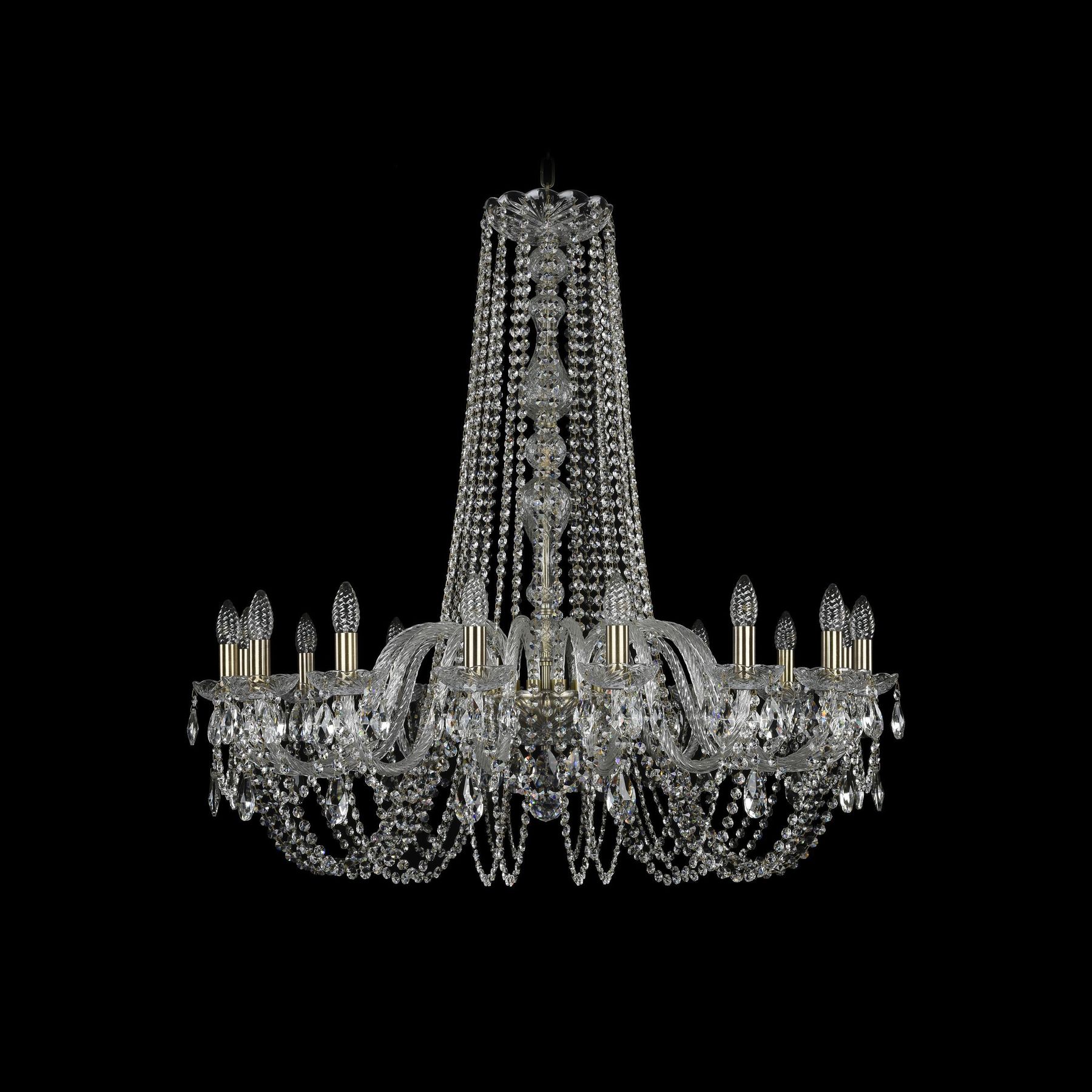 

Хрустальная люстра 1402/16/360/h-95 Pa Bohemia Ivele Crystal, 1402/16/360/h-95 Pa