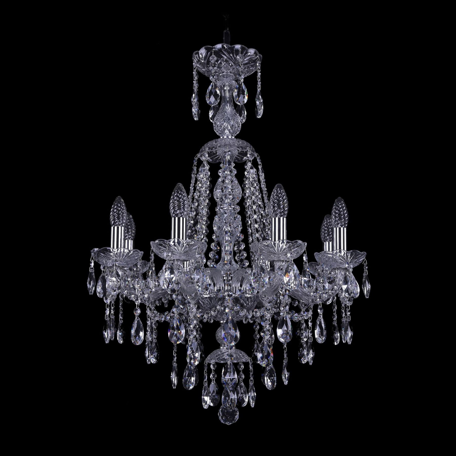 фото Хрустальная люстра 1415/8/200/xl-76 ni bohemia ivele crystal