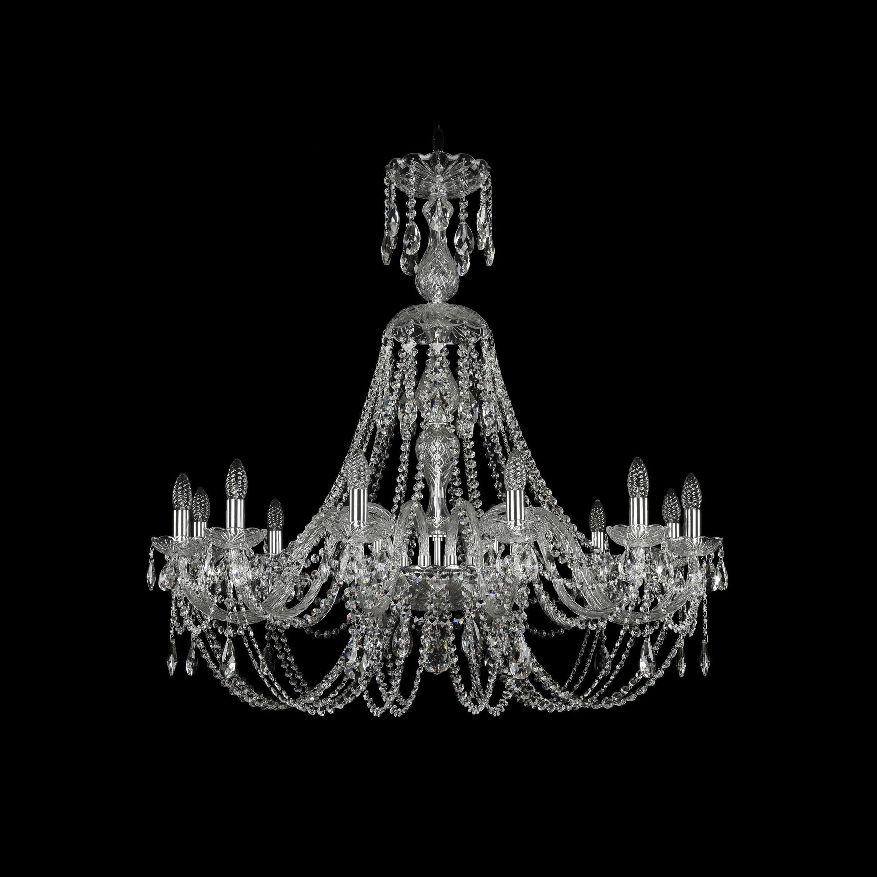 фото Хрустальная люстра 1406/12/360/xl-97 ni bohemia ivele crystal