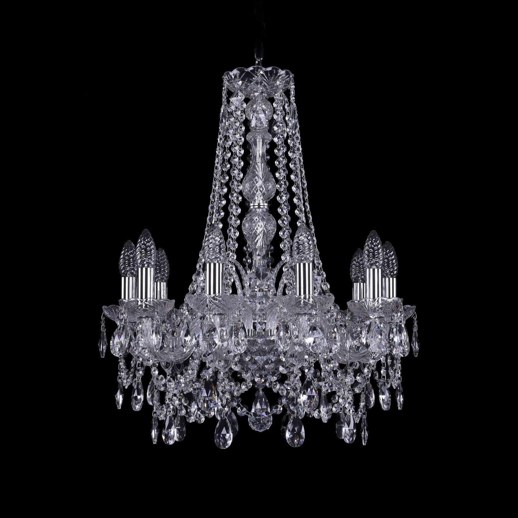 фото Хрустальная люстра 1411/10/160/h-64 ni bohemia ivele crystal
