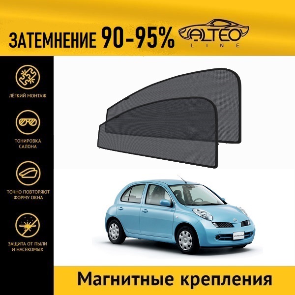 

Автошторки ALTEO на Nissan March 3 (K12) (2002-2010)