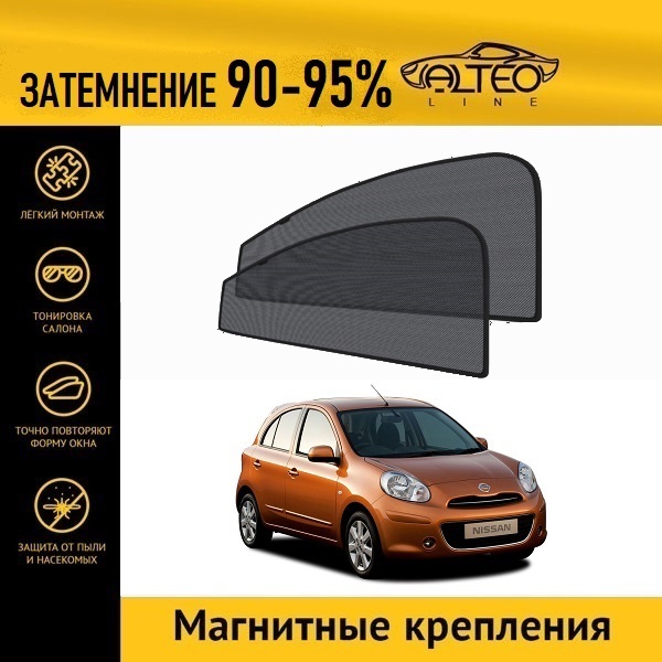 

Автошторки ALTEO на Nissan Micra 4 (K13) (2010-2013) хэтчбек 5d