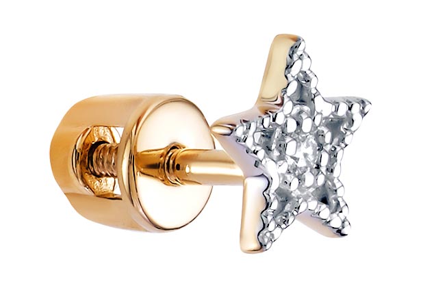 

Моносерьга из красного золота с бриллиантом Vesna jewelry 41411-151-00-01, 41411-151-00-01