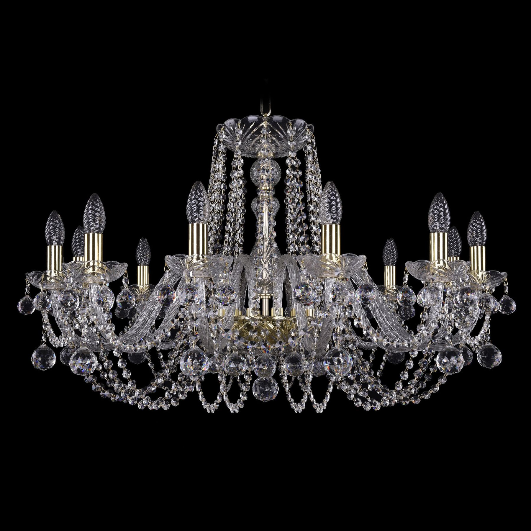 

Хрустальная люстра 1402/12/300 G Balls Bohemia Ivele Crystal, 1402/12/300 G Balls