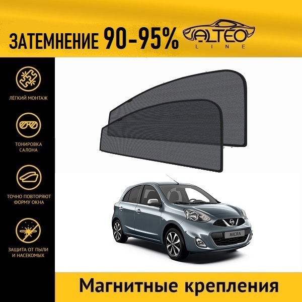 

Автошторки ALTEO на Nissan Micra 4 рестайлинг (K13) (2013-2017) хэтчбек 5d