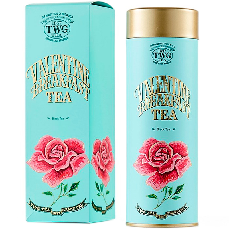 Чай листовой зеленый TWG Valentine Breakfast Tea, в тубах, 100 г