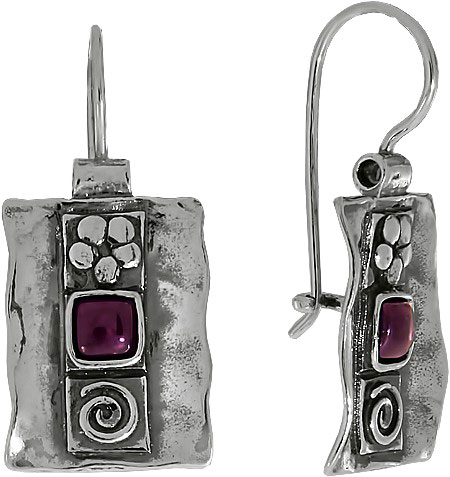 

Серьги из серебра с гранатом DEN’O 01E298GR, 01E298GR