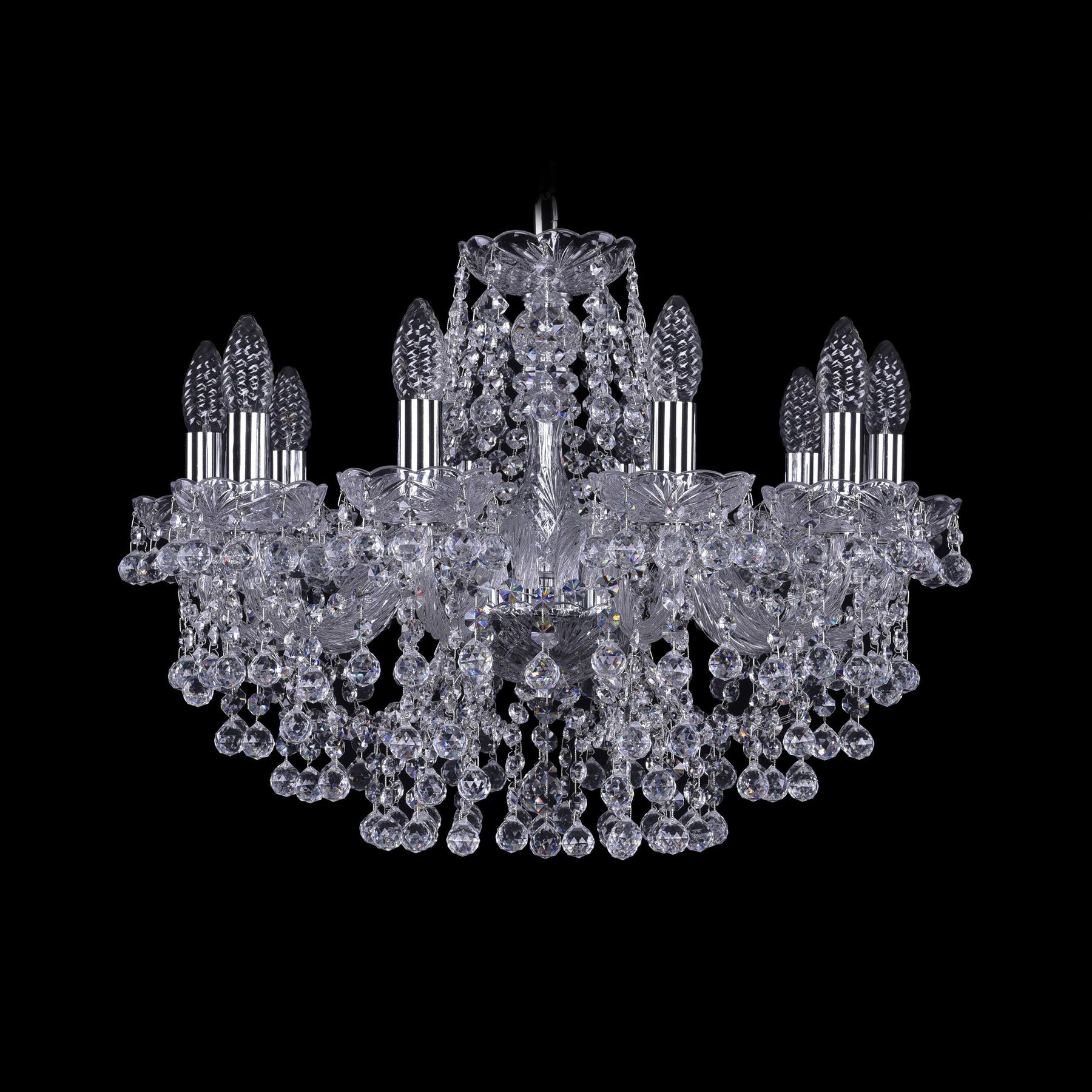 

Хрустальная люстра 1409/10/195 Ni Bohemia Ivele Crystal, 1409/10/195 Ni