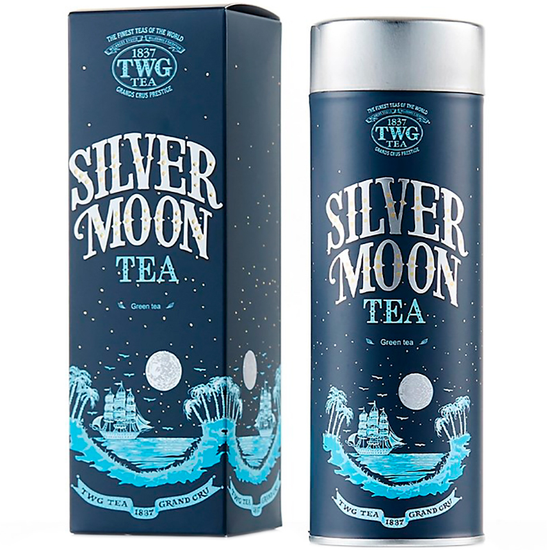 Чай листовой зеленый TWG Silver Moon, в тубах, 100 г