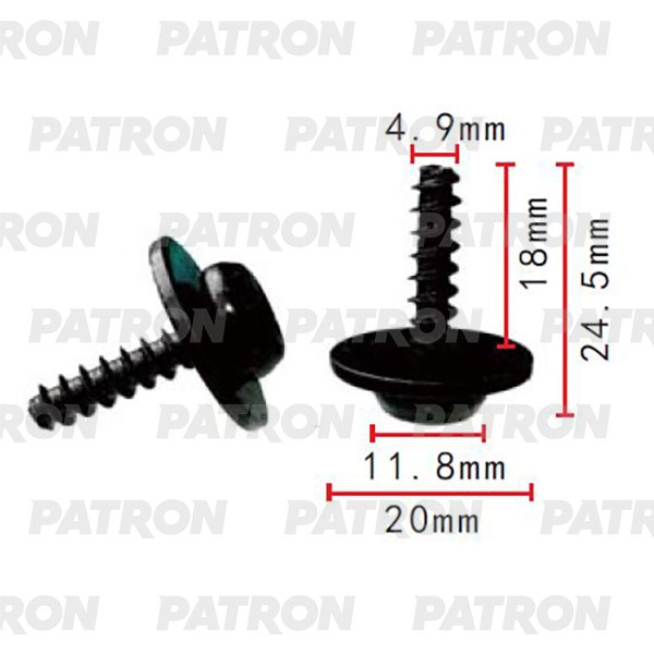 

Саморез металлический PATRON p372207