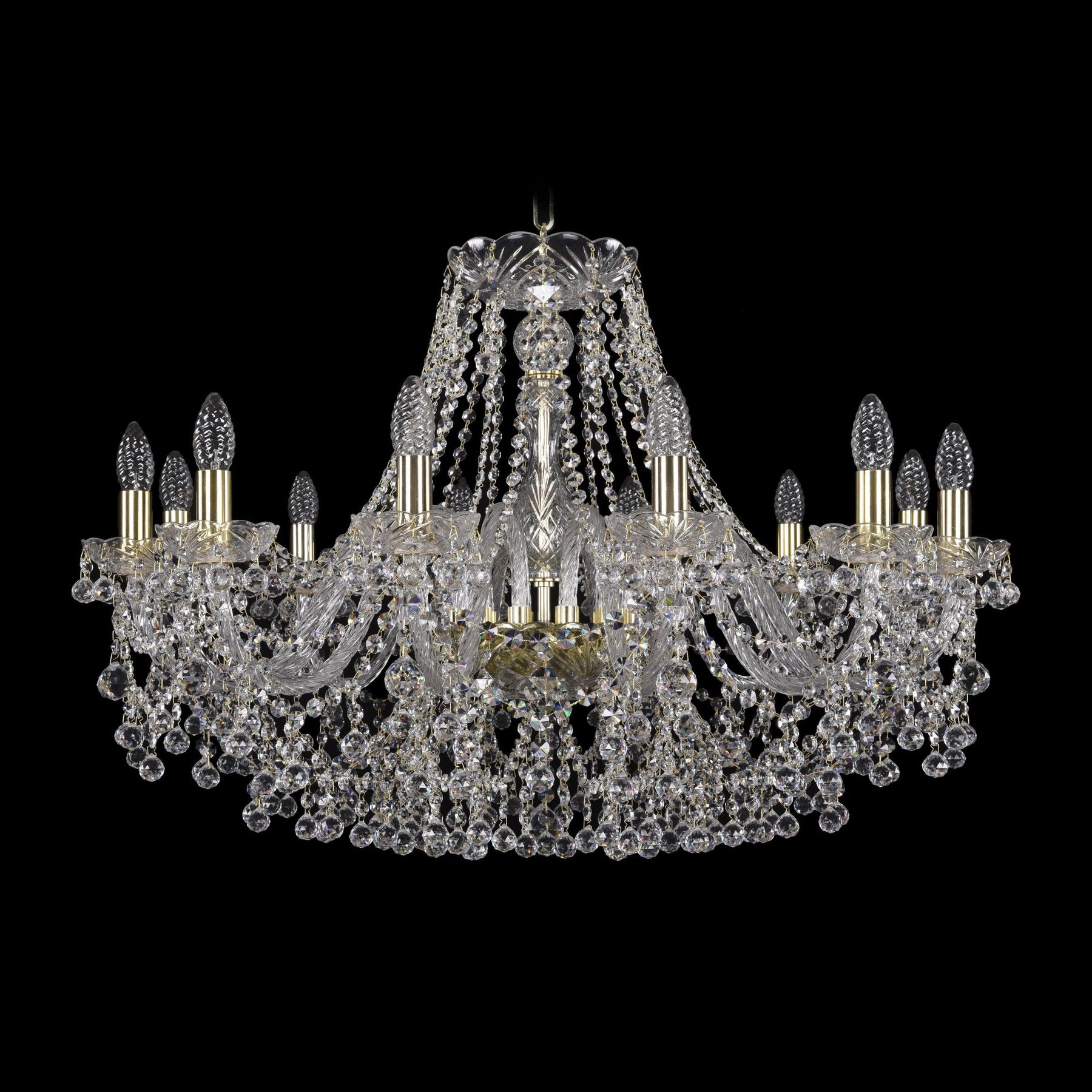 фото Хрустальная люстра 1409/12/300 g bohemia ivele crystal