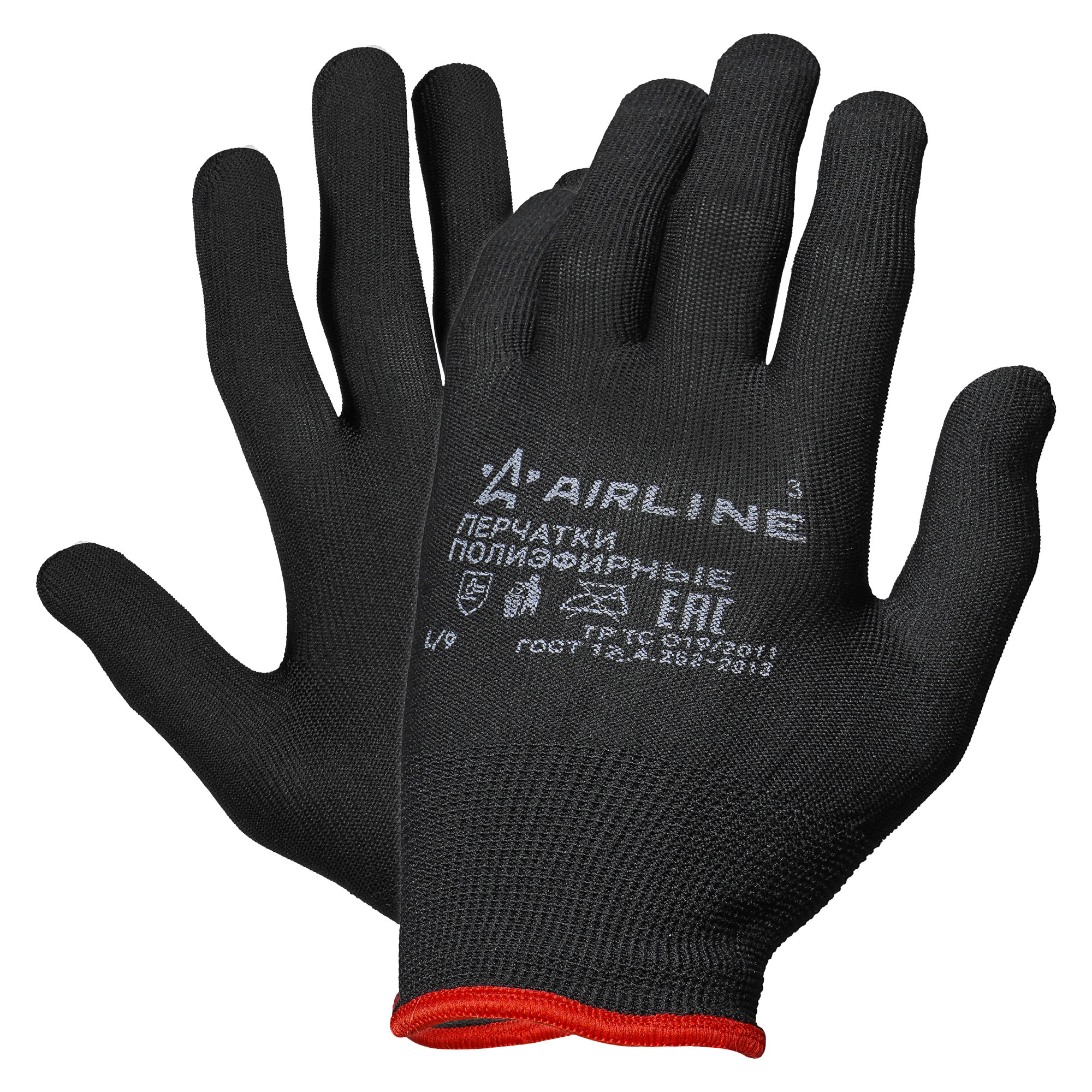 Перчатки Полиэфирные С Подвесом (L) Черные (Adwg006) Airline Adwg006 AIRLINE арт. ADWG006 пемза для педикюра с подвесом 9 × 4 см разно ная