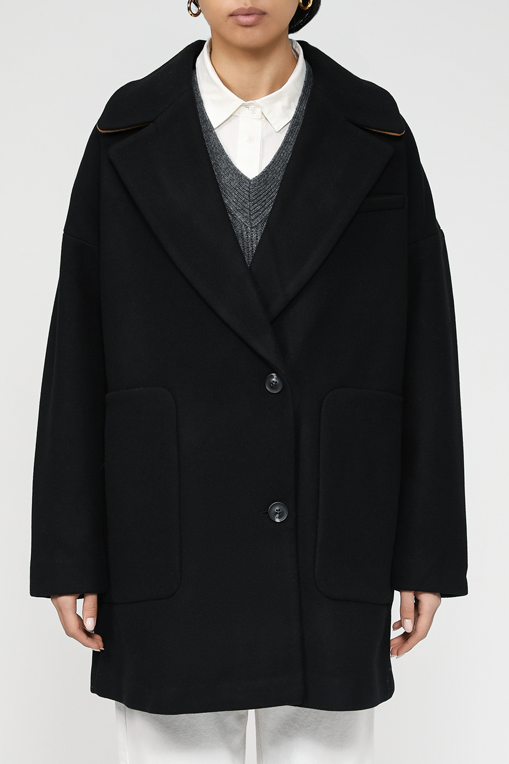 Пальто женское Esprit Casual 083EE1G362 черное L