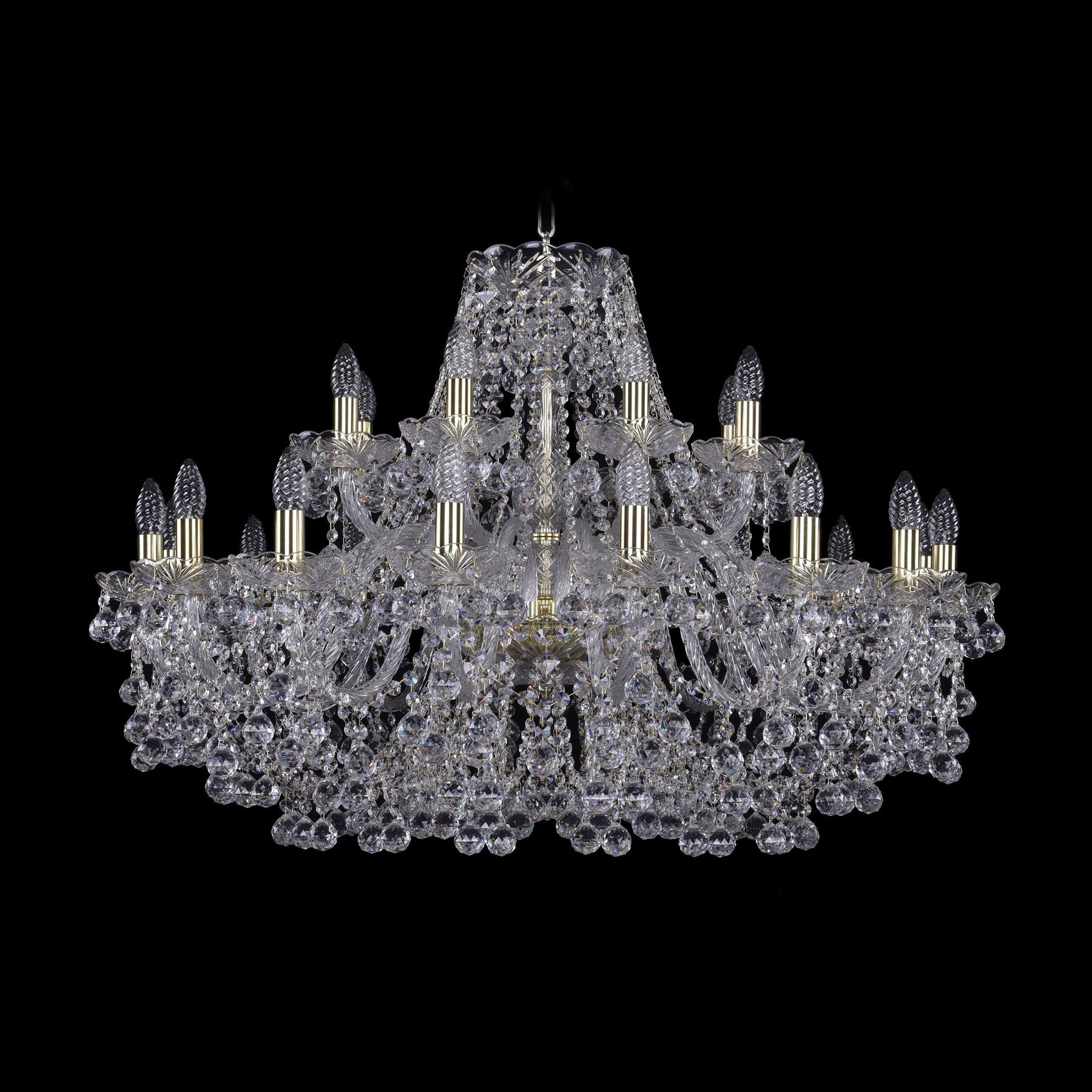 

Хрустальная люстра 1409/16+8/360 G Bohemia Ivele Crystal, 1409/16+8/360 G