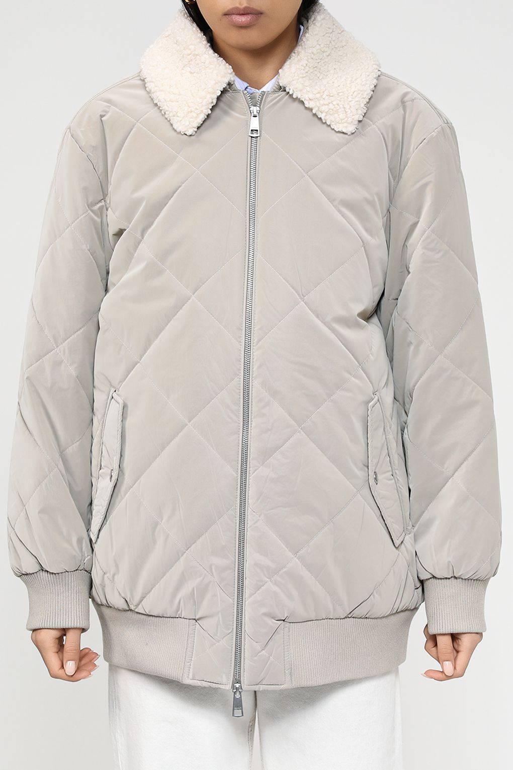 

Куртка женская Esprit Casual 083EE1G328 серая XS, Серый, 083EE1G328