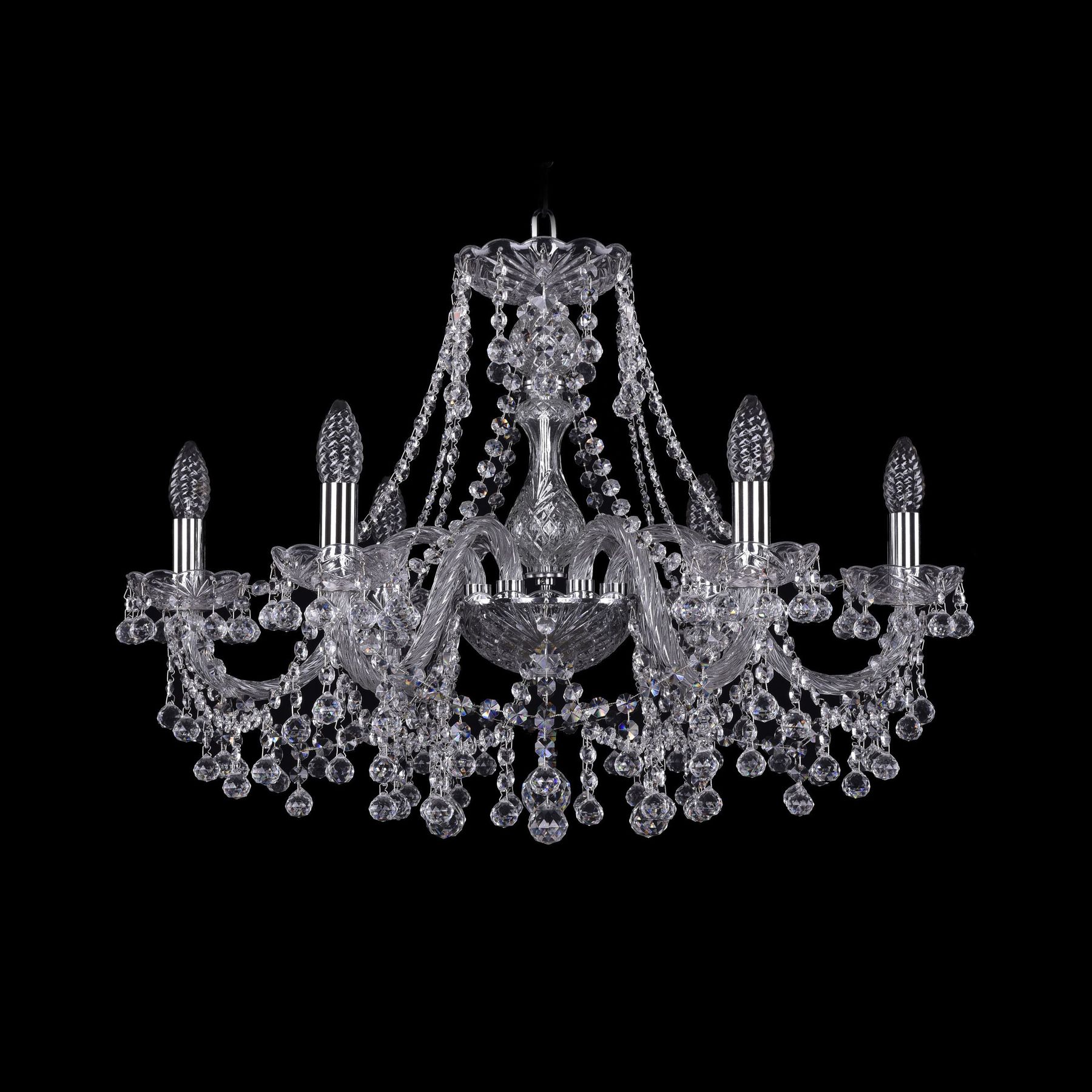 

Хрустальная люстра 1409/6/240 Ni Bohemia Ivele Crystal, 1409/6/240 Ni