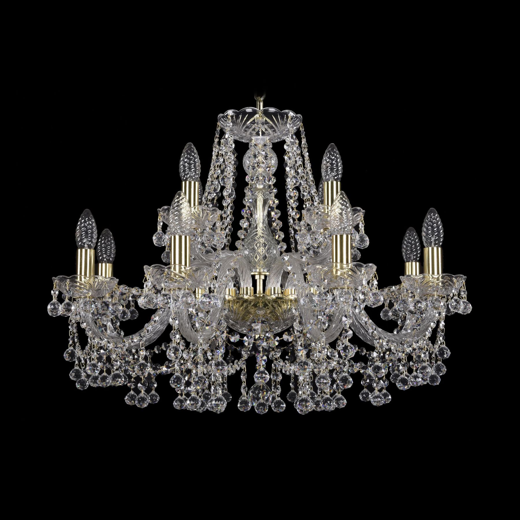 фото Хрустальная люстра 1409/8+4/240 g bohemia ivele crystal