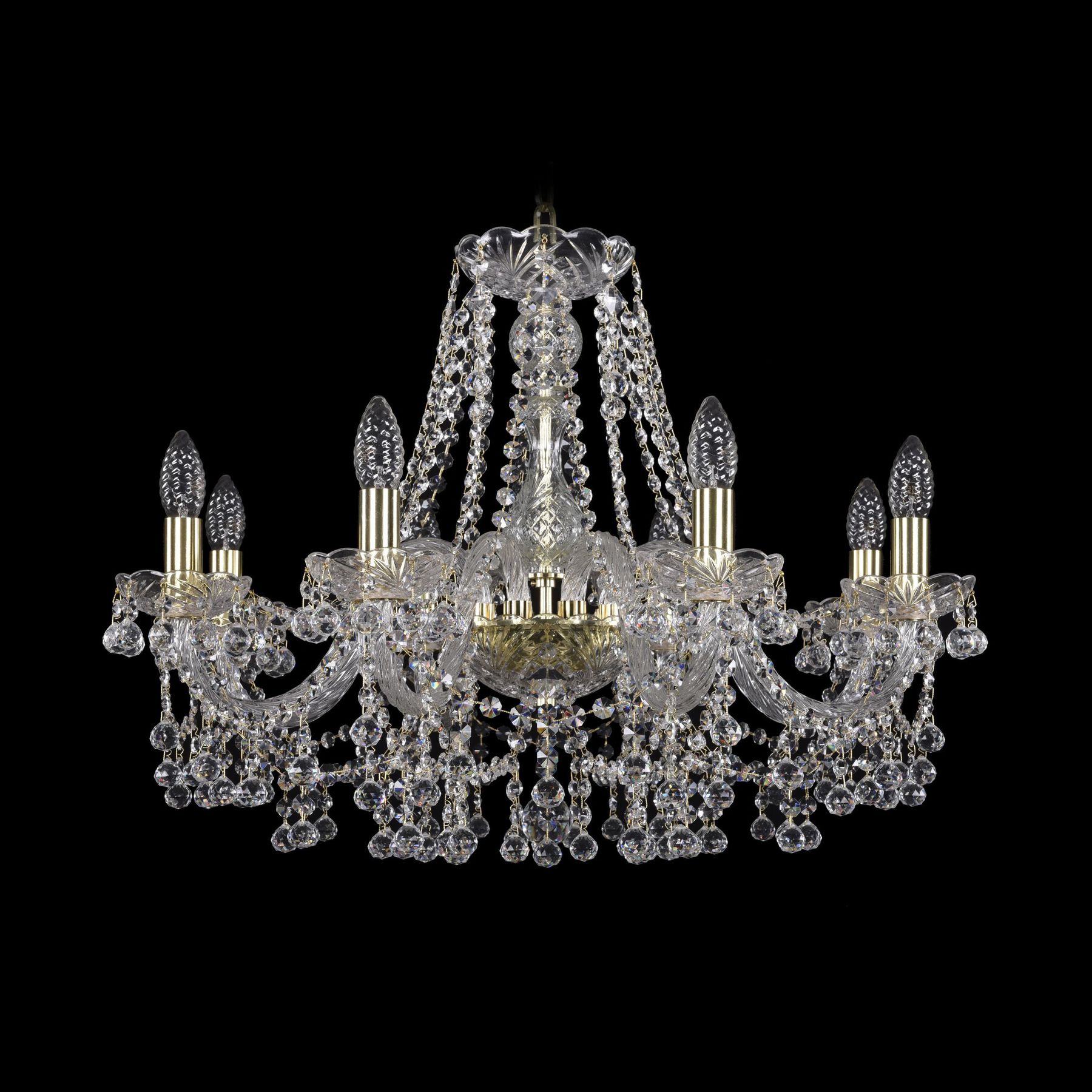 

Хрустальная люстра 1409/8/240 G Bohemia Ivele Crystal, 1409/8/240 G
