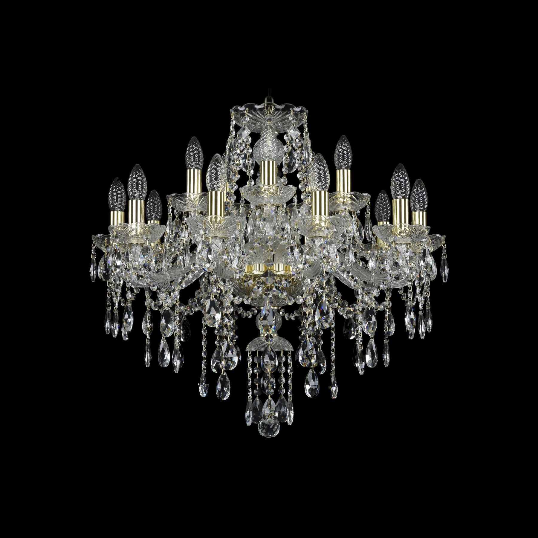 фото Хрустальная люстра 1415/10+5/220 g bohemia ivele crystal