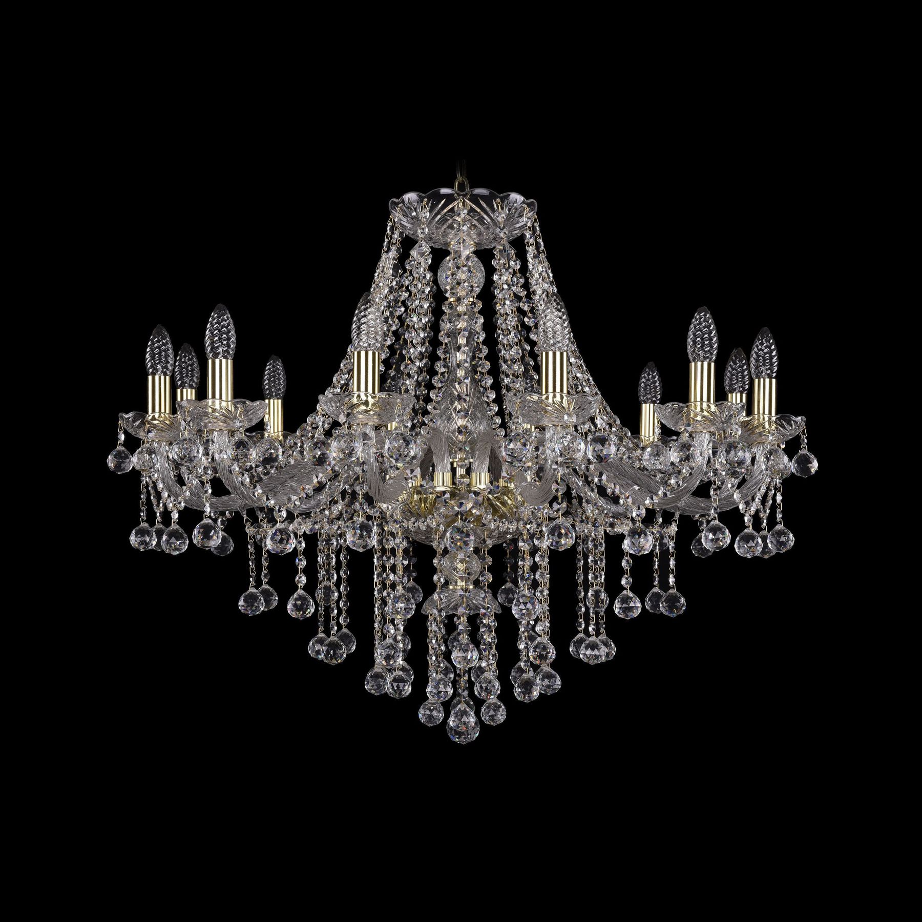 

Хрустальная люстра 1415/12/300 G Balls Bohemia Ivele Crystal, 1415/12/300 G Balls