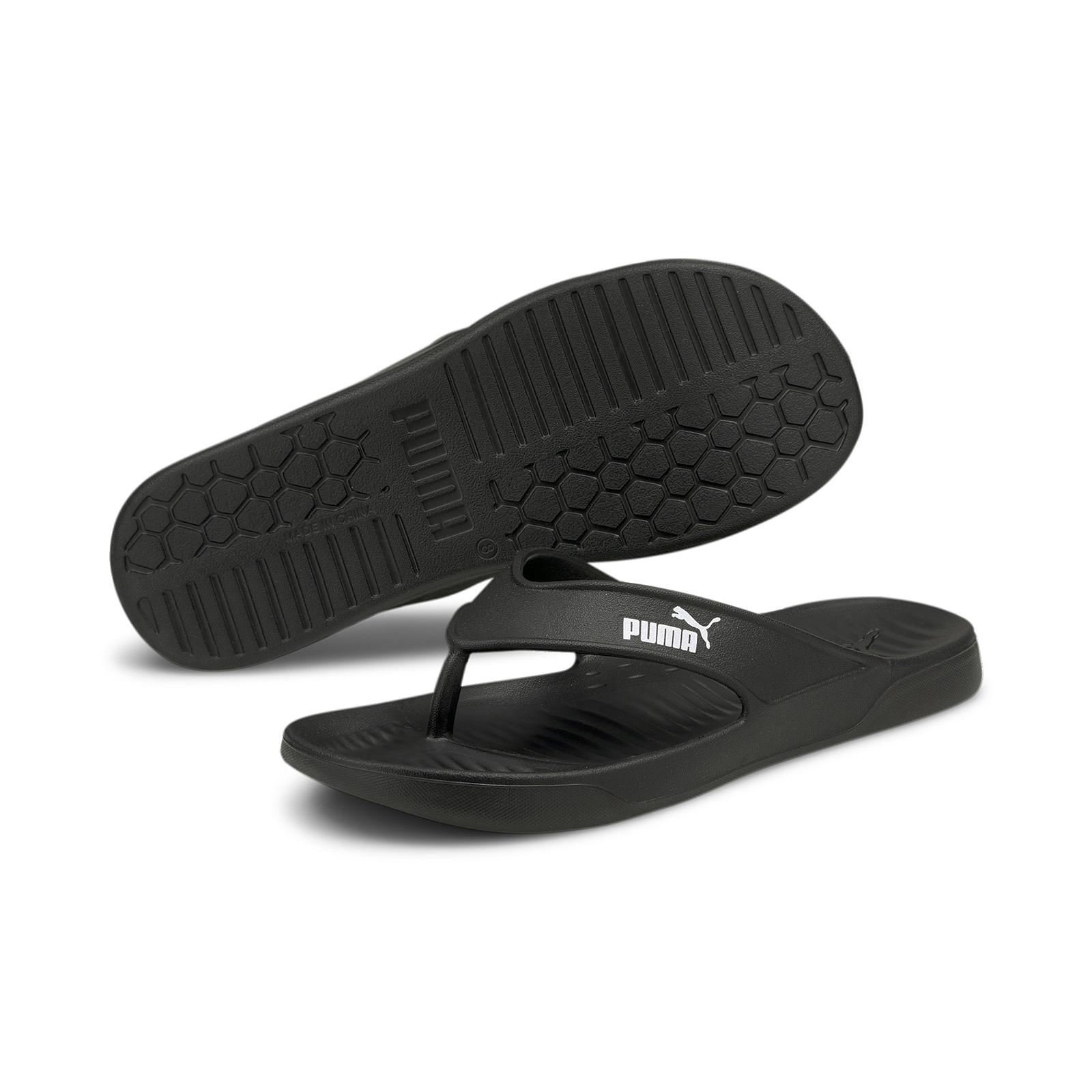 фото Шлепанцы мужские puma aqua flip flip flops черные 12 uk