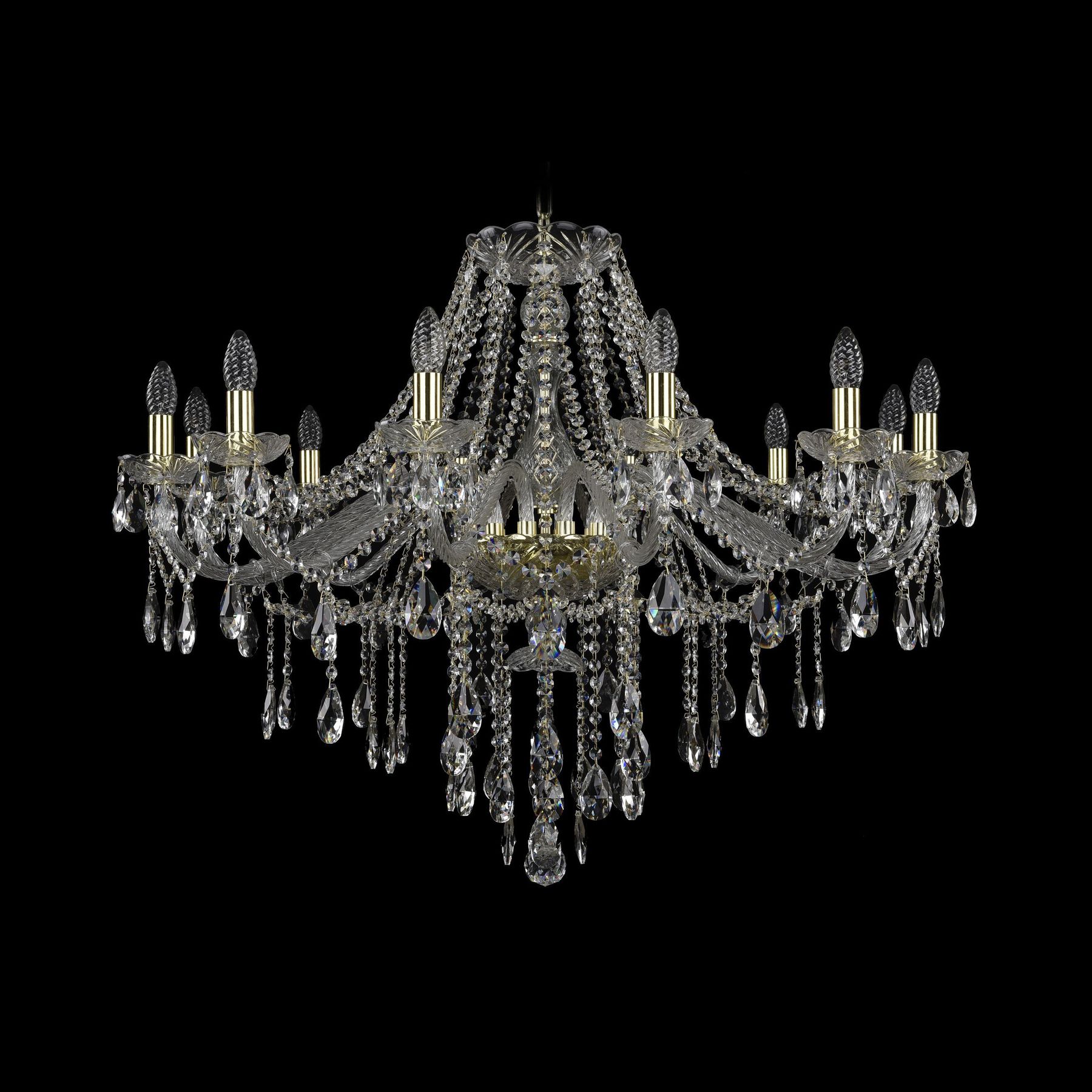 

Хрустальная люстра 1415/12/360 G Bohemia Ivele Crystal, 1415/12/360 G
