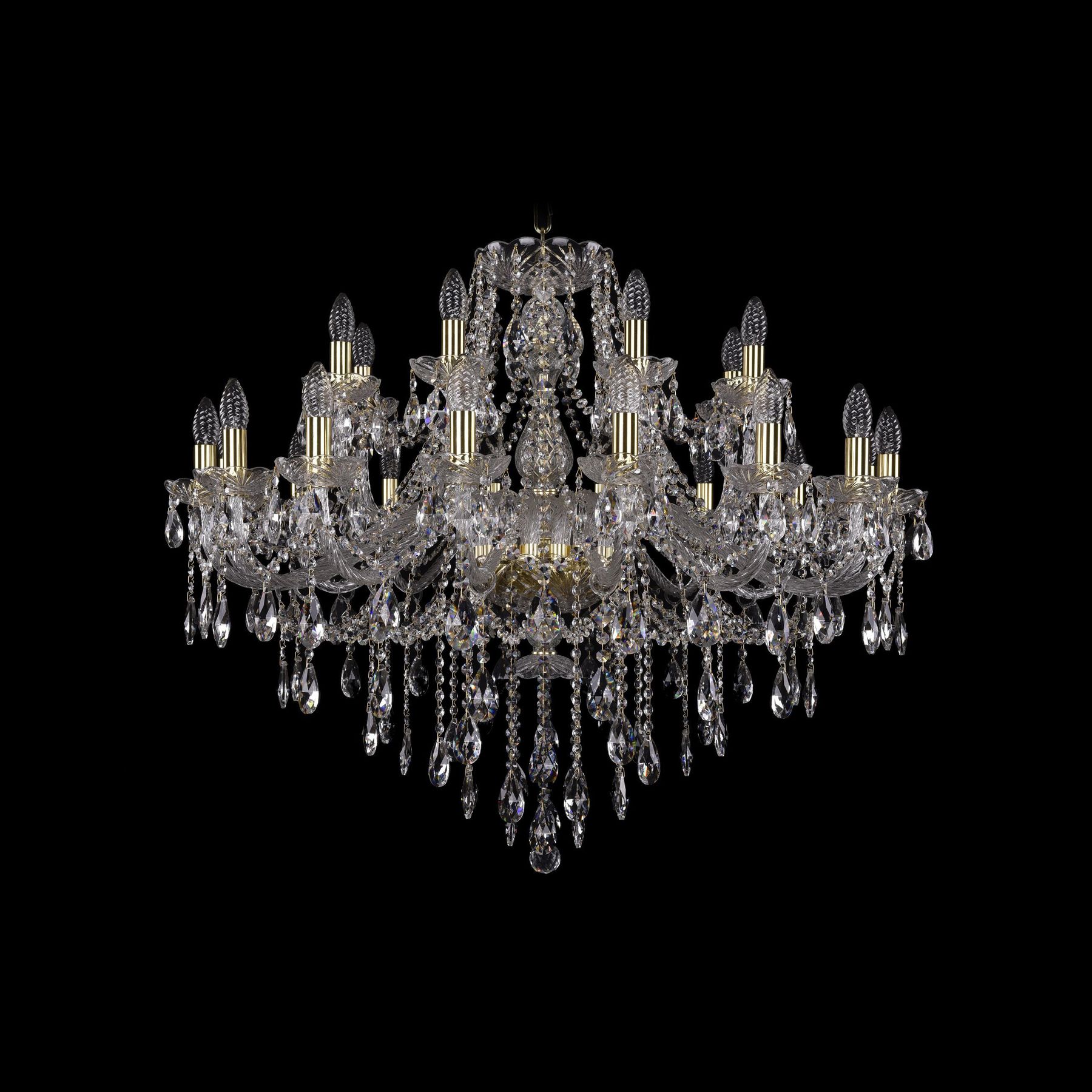 

Хрустальная люстра 1415/16+8/360 G Bohemia Ivele Crystal, 1415/16+8/360 G
