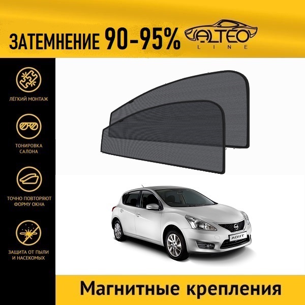 

Автошторки ALTEO на Nissan Tiida 2 (C13) (2015-2016) хэтчбек 5d