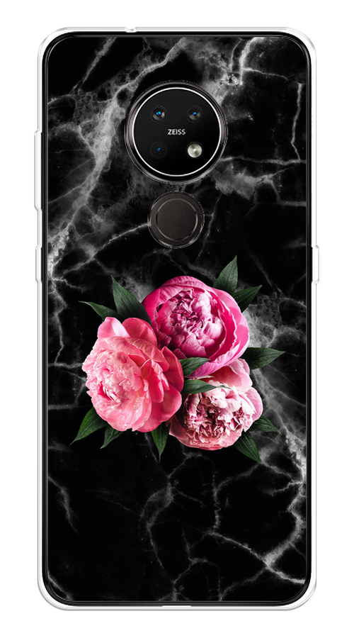 

Чехол на Nokia 6.2/7.2 "Букет на черном мраморе", Черный;серый;розовый;зеленый;белый, 123050-1