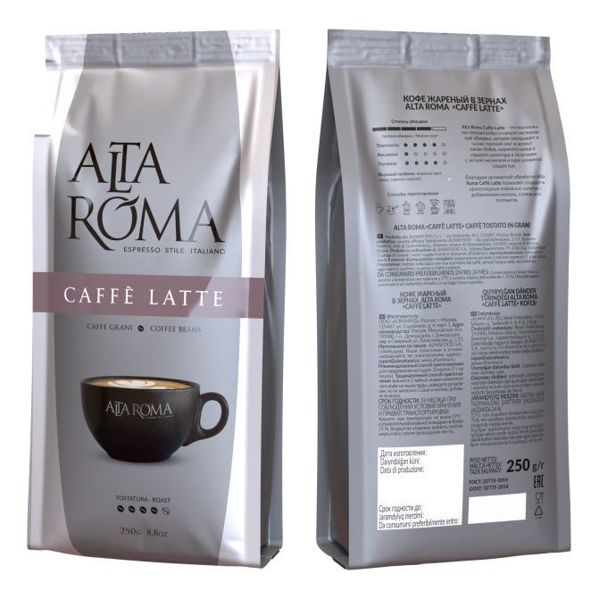 Кофе Alta Roma Caffe Latte в зернах 250 г