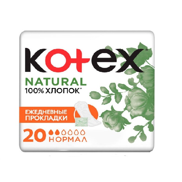 фото Ежедневные прокладки kotex natural норм 20