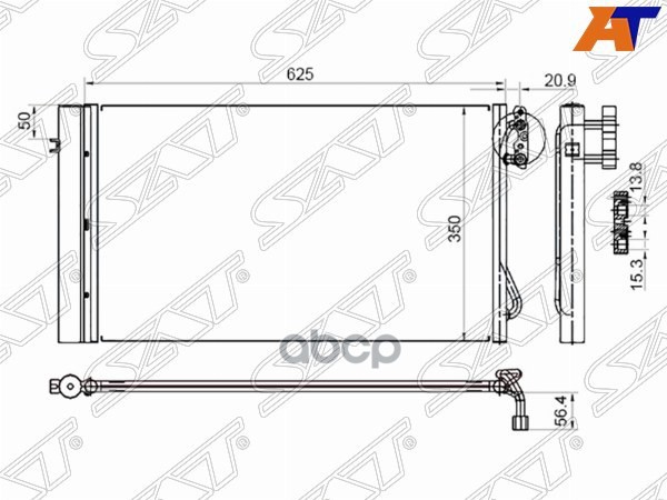 

SAT Радиатор кондиционера BMW 1-SERIES E87 04- 3-SERIES E90 05- X1 E84 09- (DIESEL) ST-B