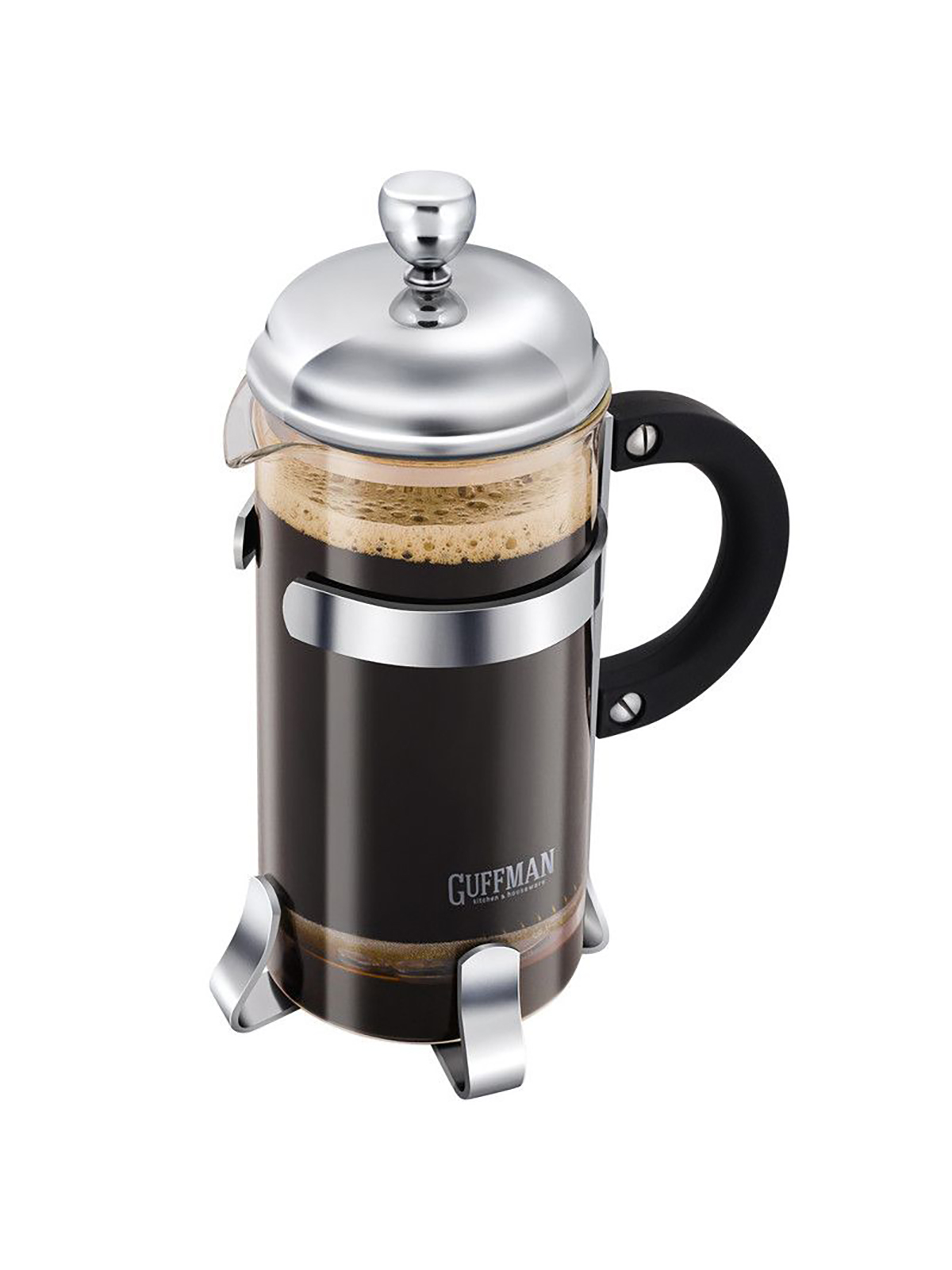 

Френч-пресс Guffman Silvery стеклянный 004S-F01 350 мл, Серебристый;прозрачный
