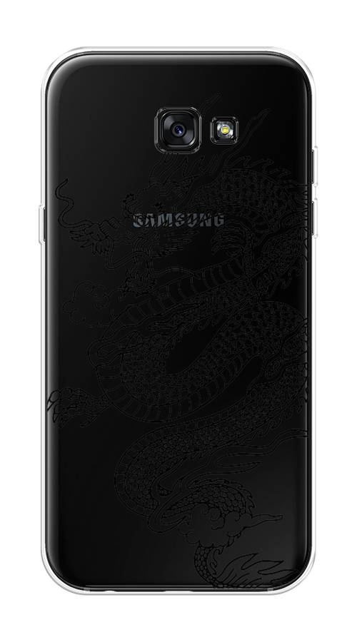 

Чехол на Samsung Galaxy A7 2017 "Большой китайский дракон", Черный;серый, 20950-1