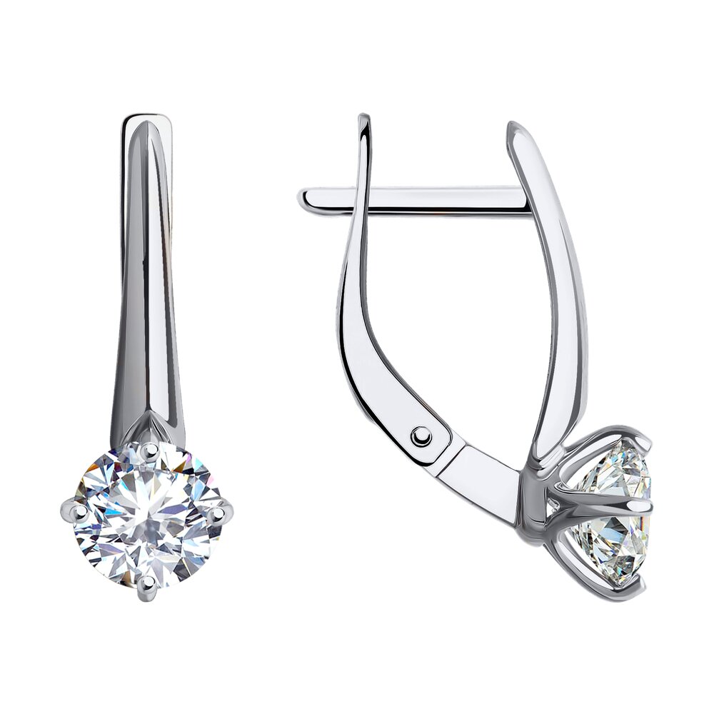 

Серьги из белого золота Diamant 52-120-01794-1, фианит, 52-120-01794-1