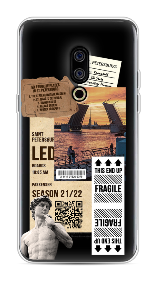 

Чехол на Meizu 15 "Санкт-Петербург коллаж", Коричневый;бежевый;белый, 72650-6