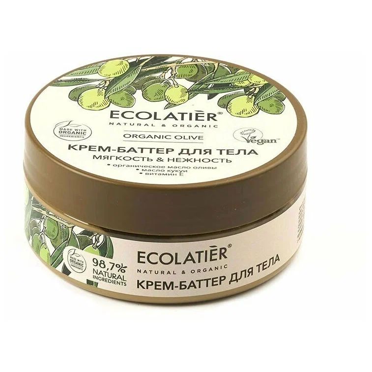 Крем-баттер для тела Ecolatier Green Organic Olive Мягкость и нежность, c оливой, 150 мл