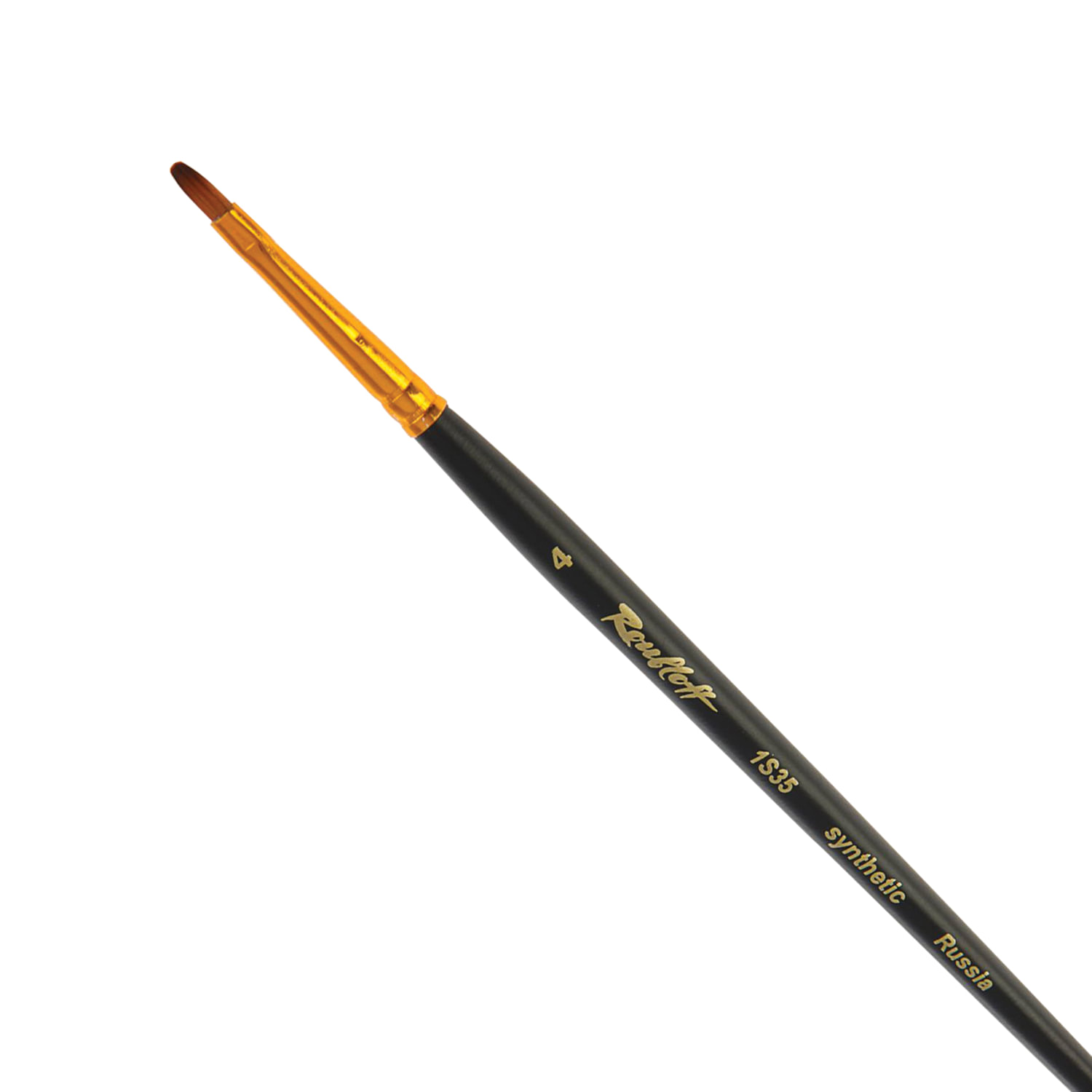 Кисть Roubloff Серия 1322 из жесткой синтетики №4, плоская, длинная ручка