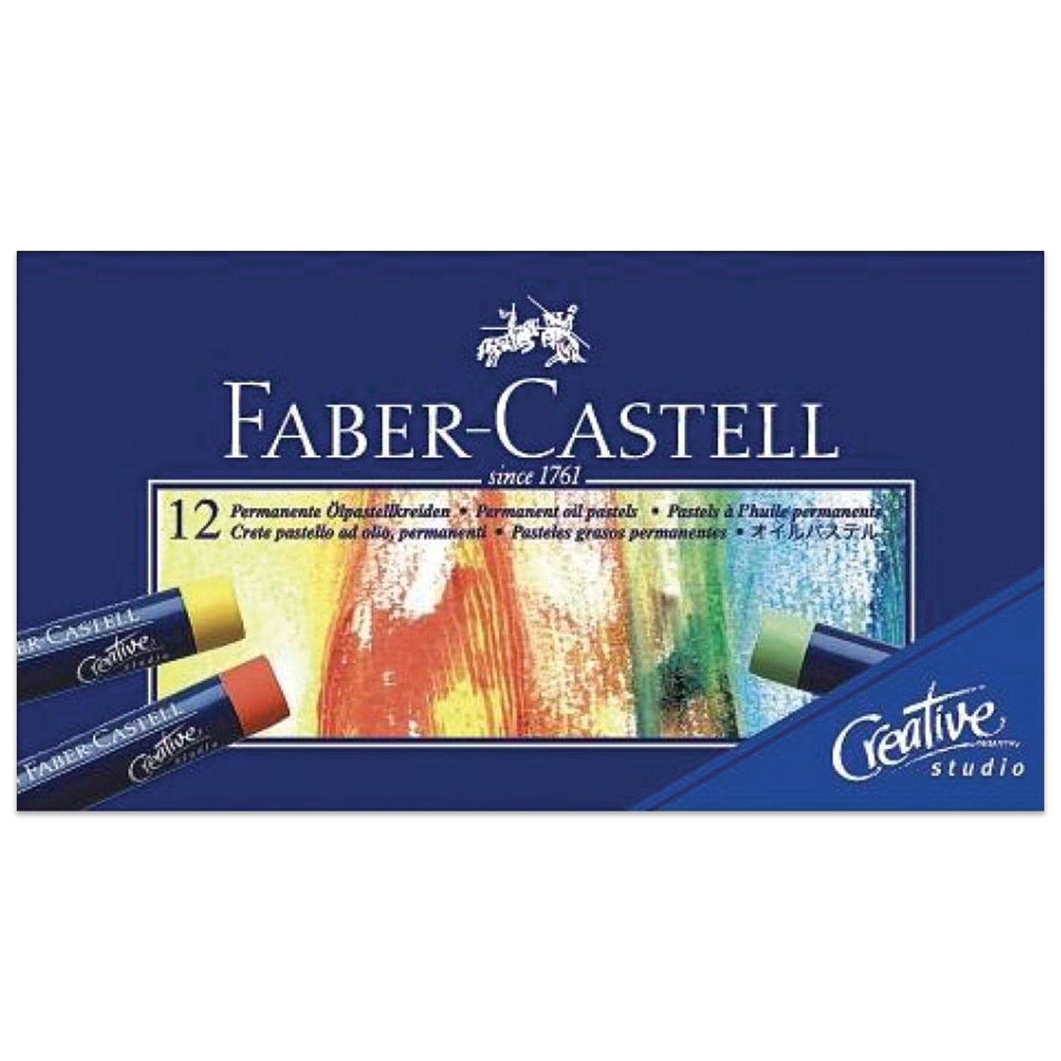 фото Пастель масляная художественная faber-castell oil pastels 12 цветов круглое сечение