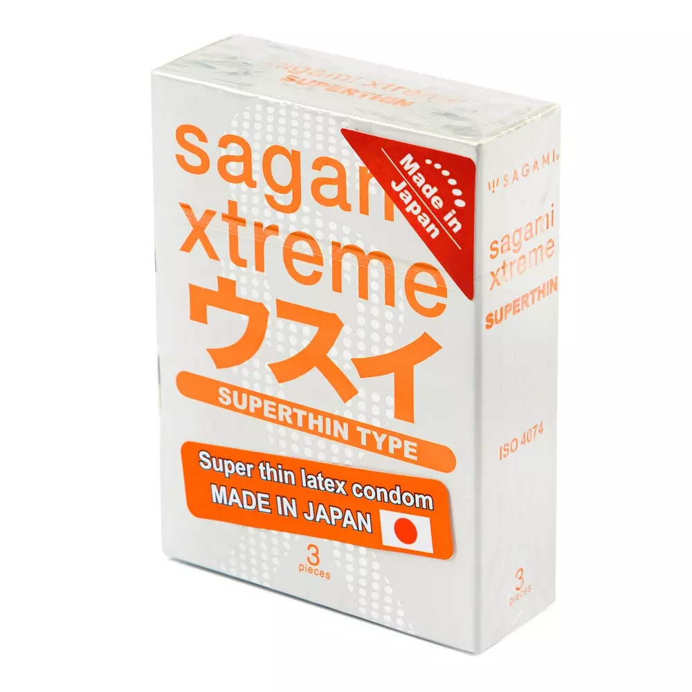 Презервативы Sagami Xtreme Superthin 0.04 супертонкие, 3 шт