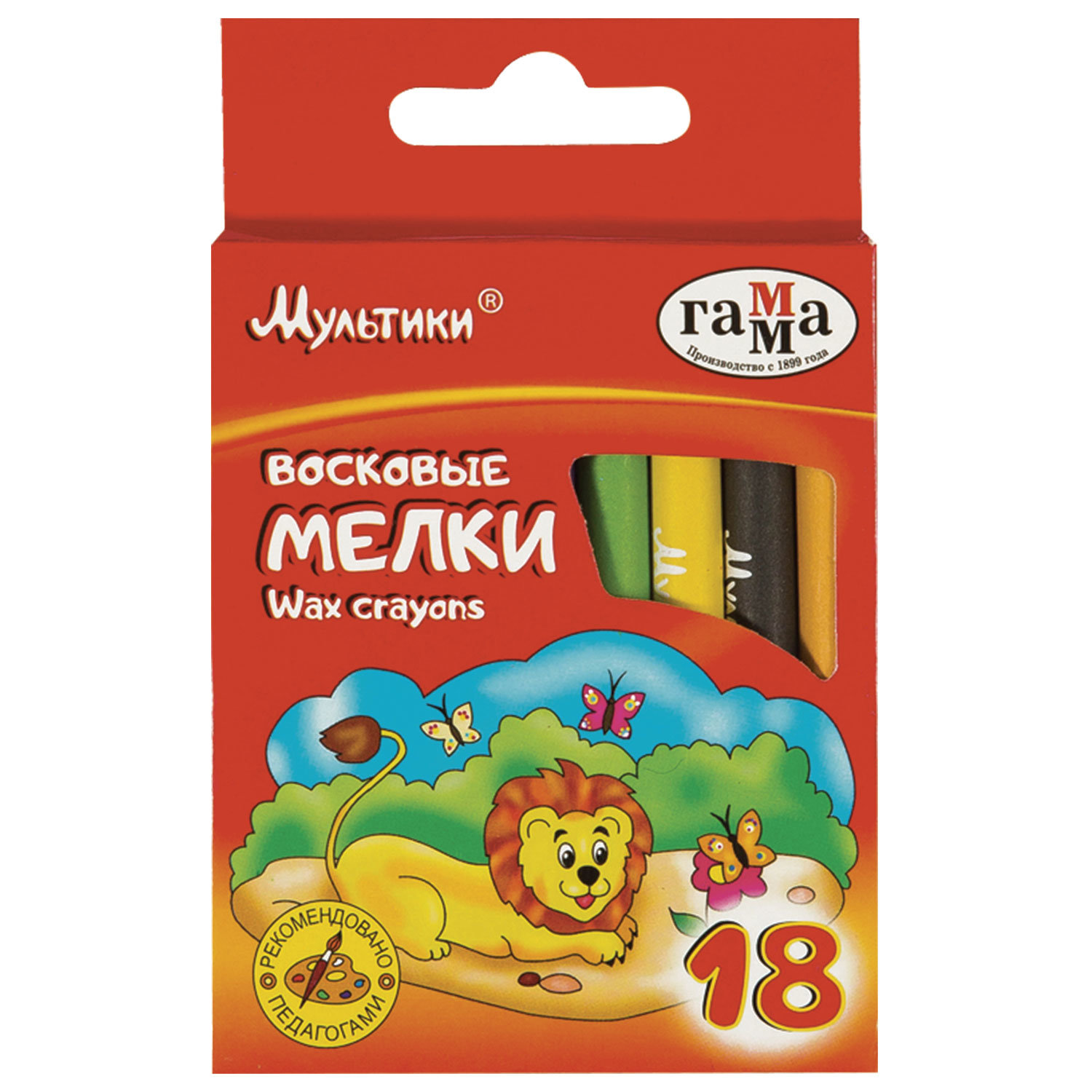

Восковые мелки Гамма Мультики, 18 цветов