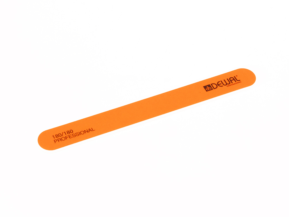 фото Пилка dewal neon прямая, оранжевая, 180/180