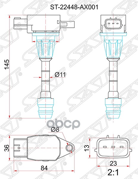 Катушка Зажигания Nissan Cr10de/Cr12de/Cr14de 02-/March K12/Cube Z11 (4) Sat арт. ST-22448