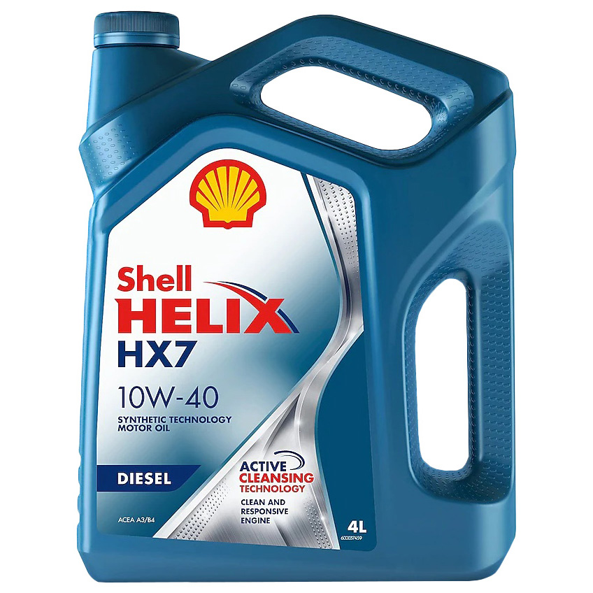 фото Масло shell моторное 10w40 helix diesel hx 7 a3/b3/b4, cf 4л (полусинтетика)