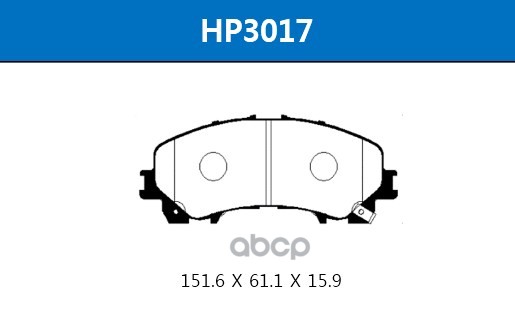 

Колодки тормозные дисковые передние NISSAN X-TRAIL (32)/INFINITI Q50 13- 1шт HSB HP3017