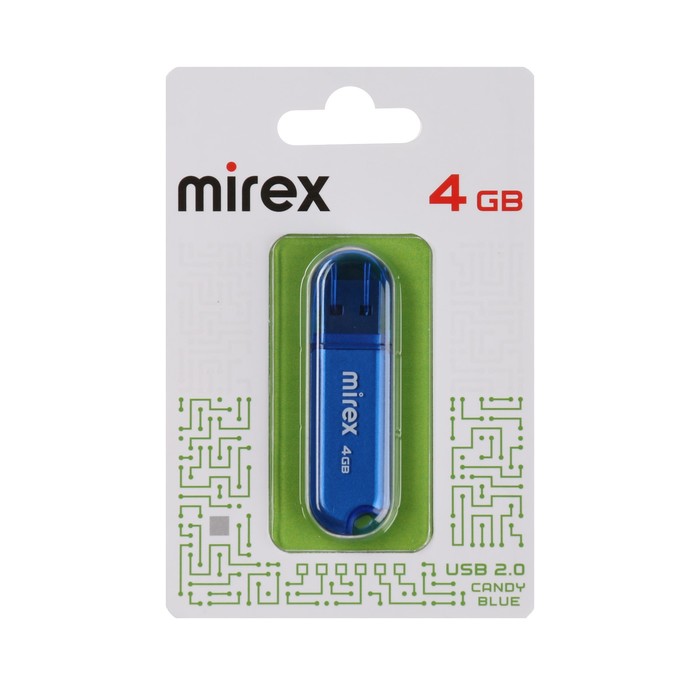 Флешка MIREX CANDY BLUE, 4 Гб 4 ГБ синий (9284240)