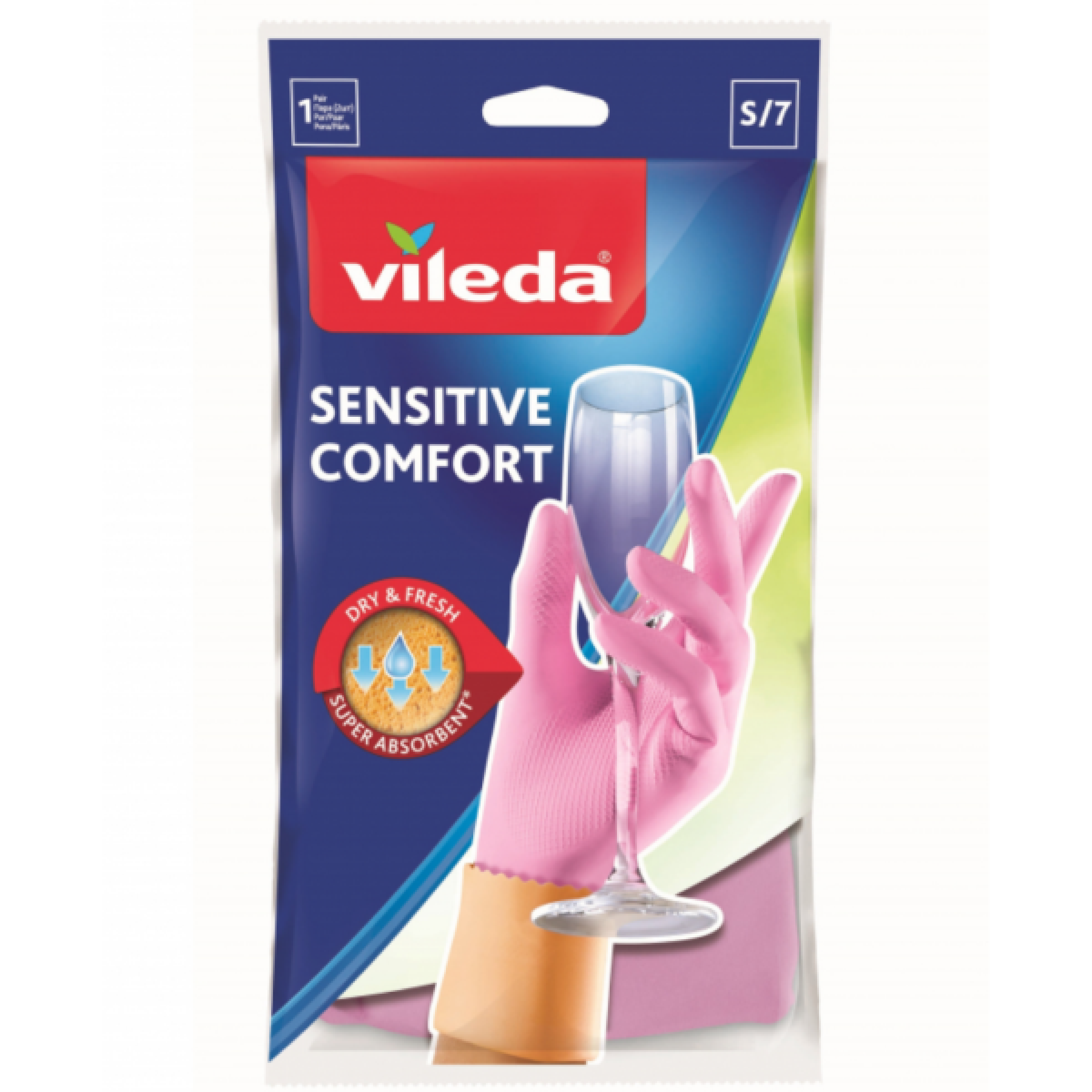 

Перчатки Vileda Candy Sensitive Виледа Кенди Сенсетив розовые размер, Розовый