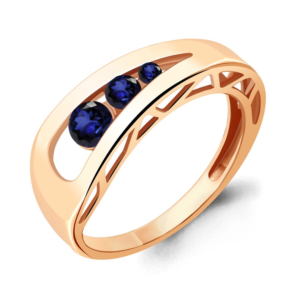 

Кольцо из серебра с сапфиром р. , Aquamarine 68828Б_925_з, 68828Б_925_з