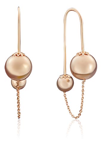 

Серьги двухсторонние из красного золота PLATINA jewelry 02-3632-00-000-1110-01, 02-3632-00-000-1110-01